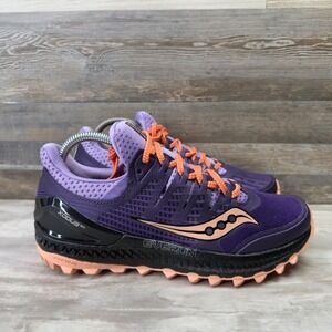 Saucony Xodus ISO 3 Womens Trail Running Shoes Purple Peach S10449-37 Size 8